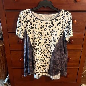 Logo animal print tunic